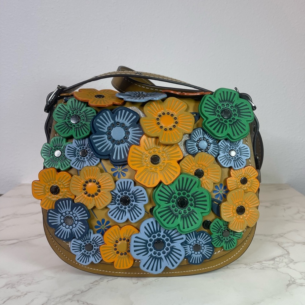 Coach Saddle 23 With Tea Rose Crossbody Bag - Picture 2 of 14